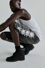 1:1 quality version 28412277 Printed Diamond Washed Version Denim Shorts 2 colors