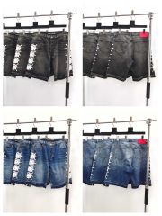 1:1 quality version 28412277 Printed Diamond Washed Version Denim Shorts 2 colors