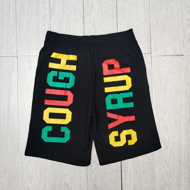 Cough Syrup Colorful Letter Print Shorts