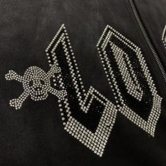 Lost Intricacy Chest hot diamond zipper Hoodie & Pants Set