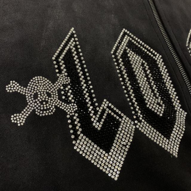Lost Intricacy Chest hot diamond zipper Hoodie & Pants Set
