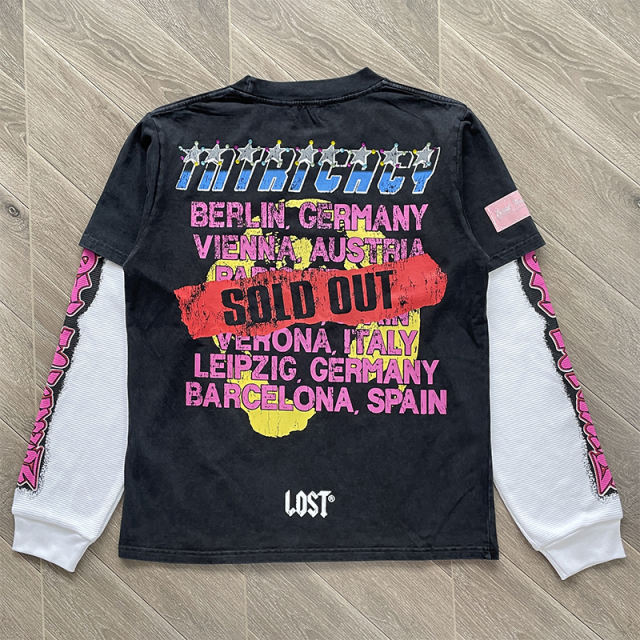 Lost Intricacy Angel and Devil Logo Long Sleeve T-Shirt