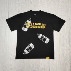 Cough Syrup Black Baby Bottle Print Tee