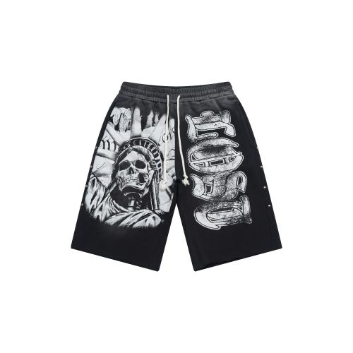 Lost Intricacy Solemn Skeleton Print Washed Version Shorts