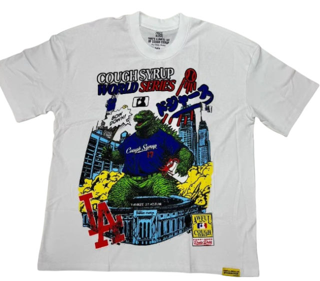 Cough Syrup Godzilla Print Tee