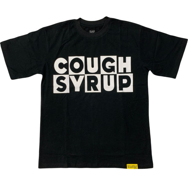 Cough Syrup Black and white letter Print Tee