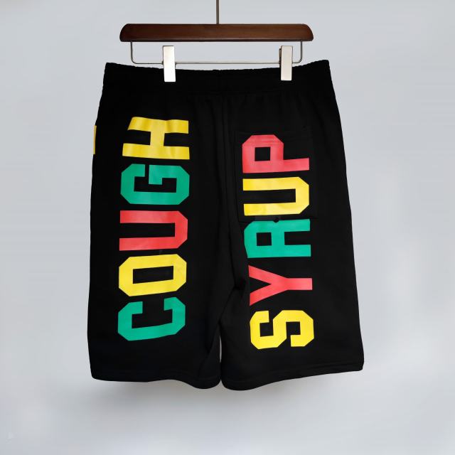 Cough Syrup Colorful Letter Print Shorts