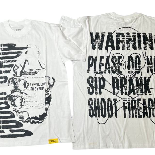 Cough Syrup Cartoon Graffiti Alphabet Portrait Printed Tee 8 colors