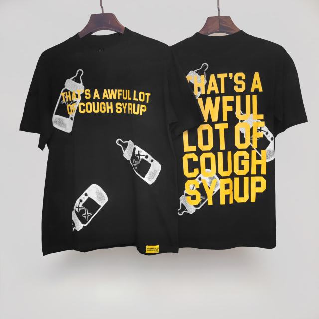 Cough Syrup Black Baby Bottle Print Tee