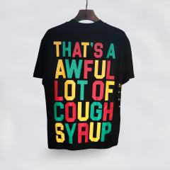 Cough Syrup Red, green, and yellow colorful letter print Tee