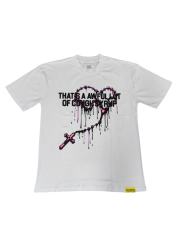 Cough Syrup beaded cross Print Tee