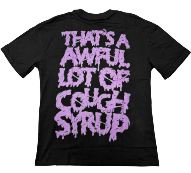 Cough Syrup Graveyard skull Print Tee