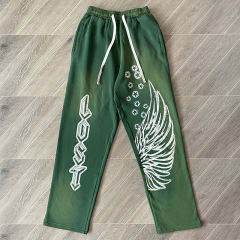 Lost Intricacy Studded Zipper Hoodie & Pants Set Green