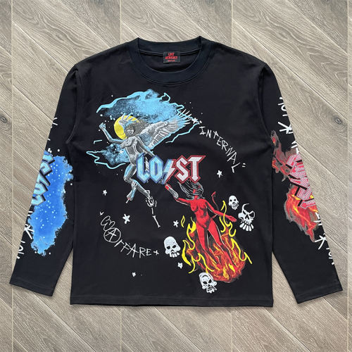 Lost Intricacy Angel and Devil Logo Long Sleeve T-Shirt