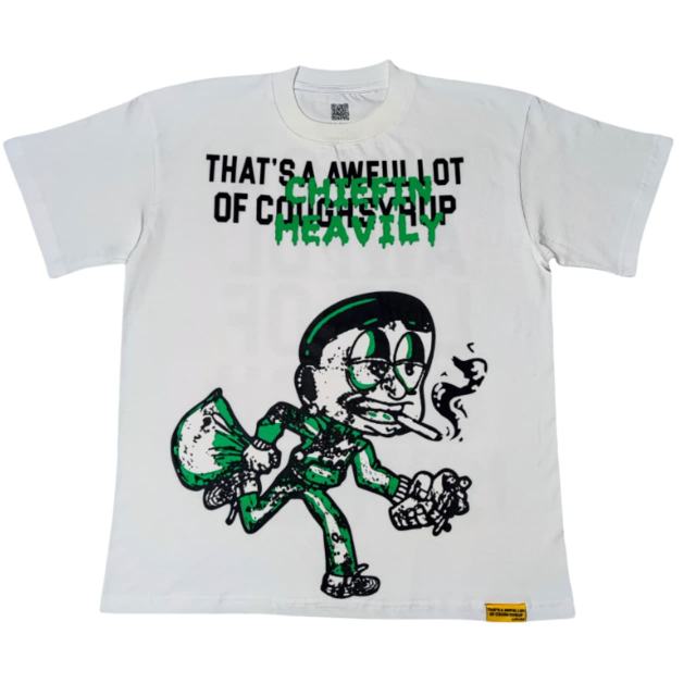 Cough Syrup Cartoon Graffiti Alphabet Portrait Printed Tee 8 colors