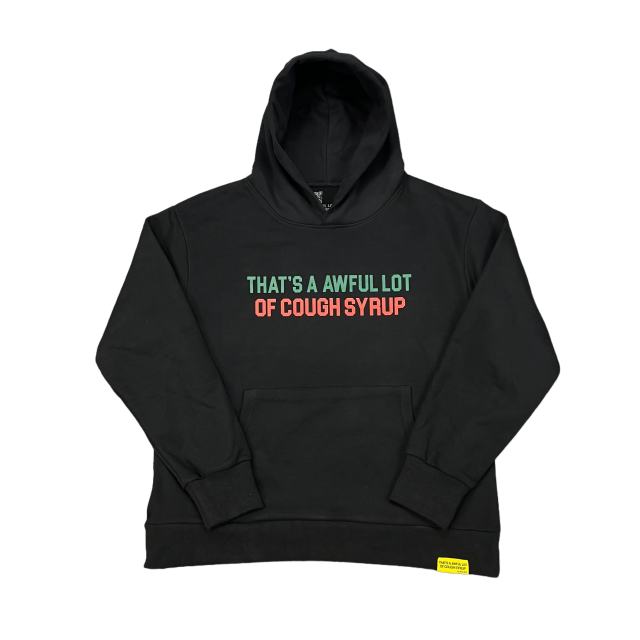 Cough Syrup Grayish red and green Print hoodie