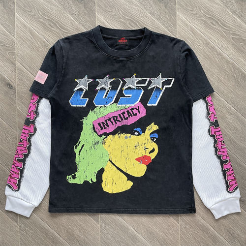 Lost Intricacy Angel and Devil Logo Long Sleeve T-Shirt
