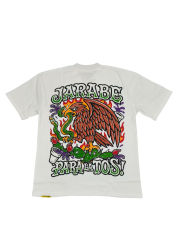 Cough Syrup Flaming Skull Print Tee