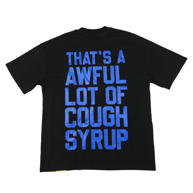 Cough Syrup Leopard Skull Letter Print Tee