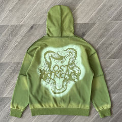 Lost Intricacy Rhinestone Zipper Hoodie & Pants Set Green