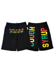 Cough Syrup Colorful Letter Print Shorts