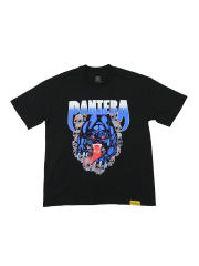 Cough Syrup Leopard Skull Letter Print Tee