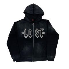 Lost Intricacy Chest hot diamond zipper Hoodie & Pants Set