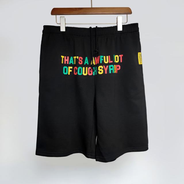 Cough Syrup Colorful Letter Print Shorts