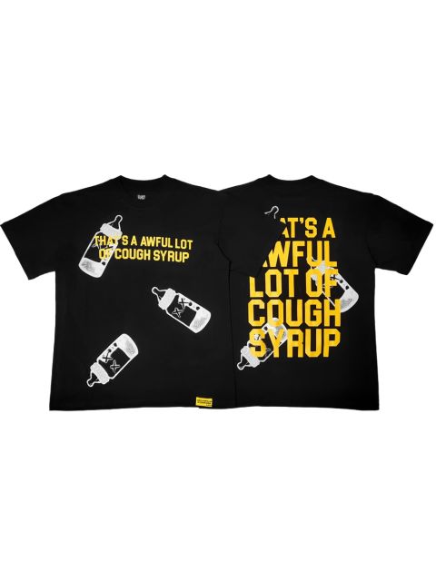 Cough Syrup Black Baby Bottle Print Tee