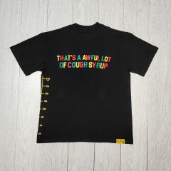 Cough Syrup Red, green, and yellow colorful letter print Tee