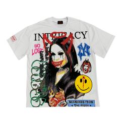 Lost Intricacy Revenge spirit Print Washed Version Tee 2 colors