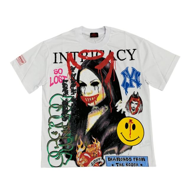 Lost Intricacy Revenge spirit Print Washed Version Tee 2 colors