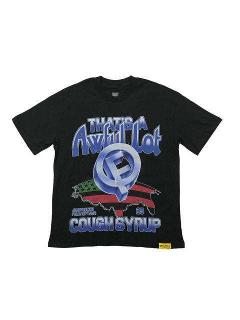 Cough Syrup Broken Flag Letter Print Print Tee
