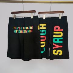 Cough Syrup Colorful Letter Print Shorts