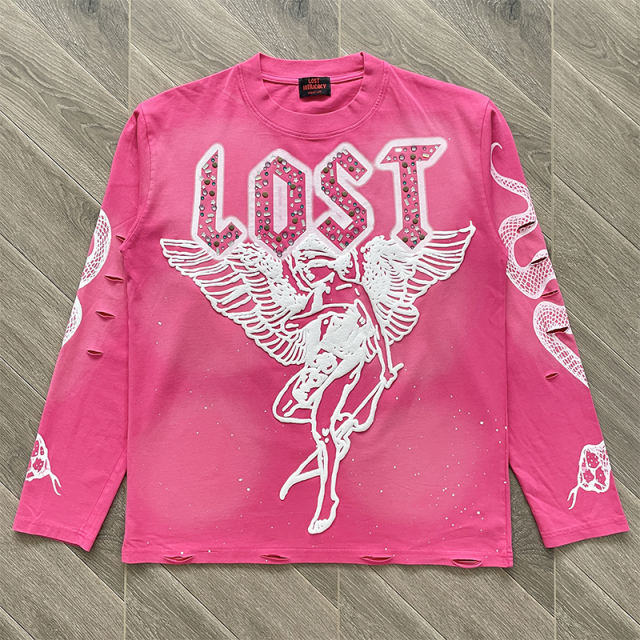 Lost Intricacy Revenge spirit Print Washed Version Tee 2 colors