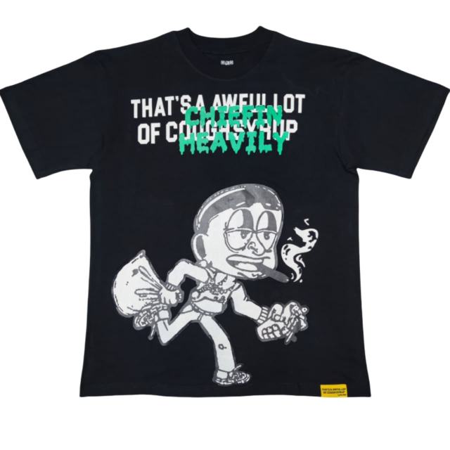 Cough Syrup Cartoon Graffiti Alphabet Portrait Printed Tee 8 colors