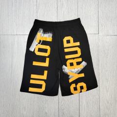 Cough Syrup Pistol Letter Print Shorts 2 colors