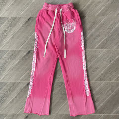 Lost Intricacy Rhinestone Zipper Hoodie & Pants Set Pink