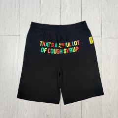 Cough Syrup Colorful Letter Print Shorts