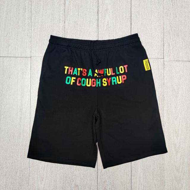 Cough Syrup Colorful Letter Print Shorts