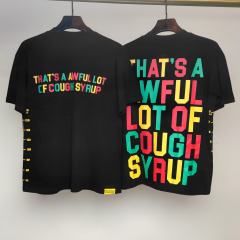 Cough Syrup Red, green, and yellow colorful letter print Tee
