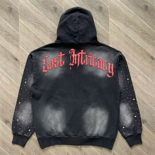 Lost Intricacy Rhinestone Zipper Hoodie & Pants Set