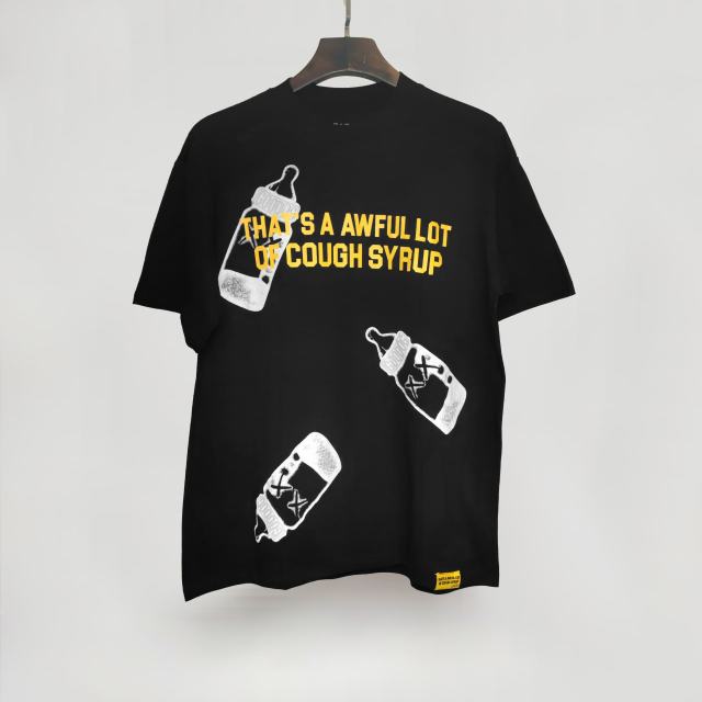Cough Syrup Black Baby Bottle Print Tee