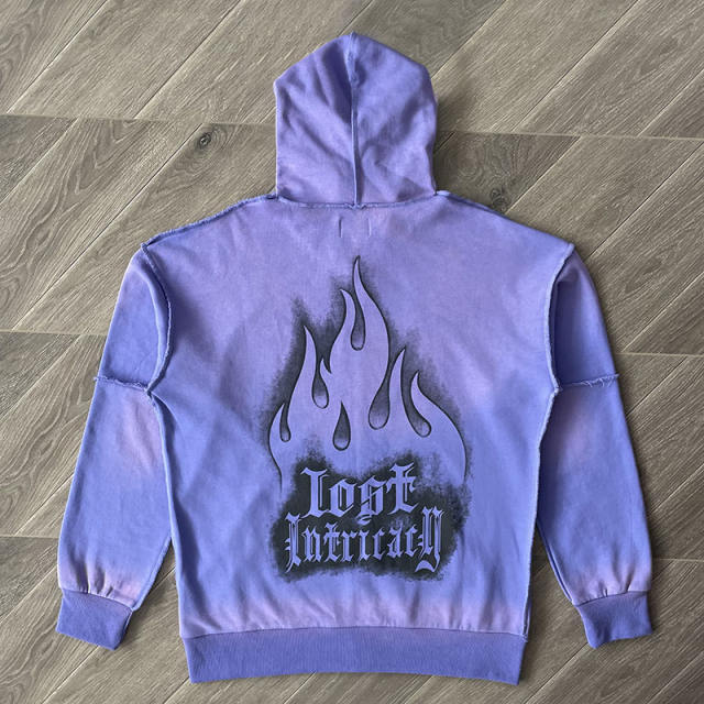 Lost Intricacy Rhinestone Zipper Hoodie & Pants Set Purple