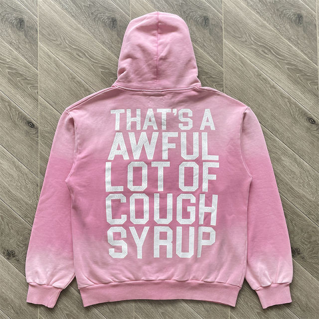 That's A Awful Lot of Cough Syrup Zipped Hoodie & Pants Set Purple