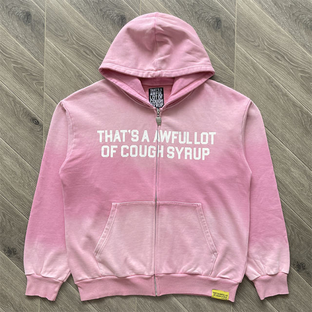 That's A Awful Lot of Cough Syrup Zipped Hoodie & Pants Set Purple