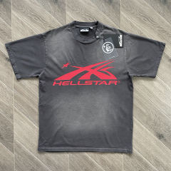 1:1 quality version Hellstar Big Logo Washed Version Tee