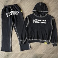 That's A Awful Lot of Cough Syrup Black Hoodie & Pants Set