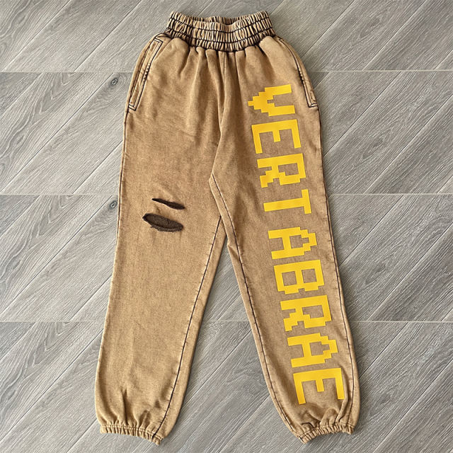 Vertabrae Washed Sweatpants Black Purple