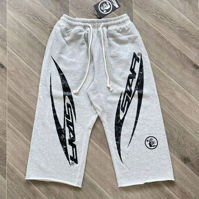 Hellstar Studios Sports Gel Cotton High-Street Style Casual Sports Cropped Pants